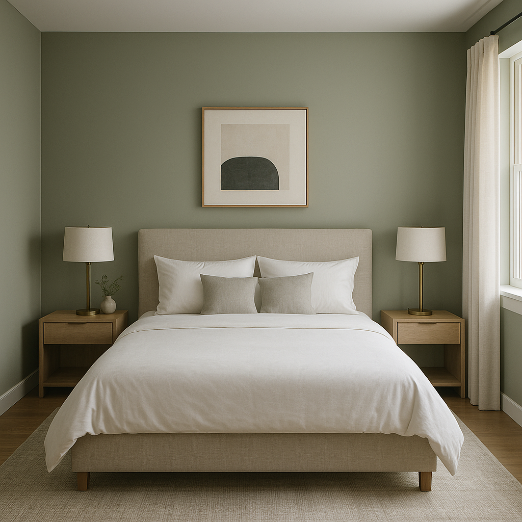 Benjamin Moore Raintree (CC-560): A Timeless, Earthy Green for Versatile Design.