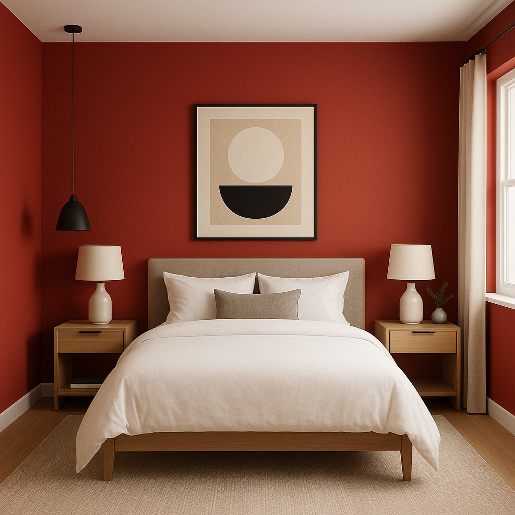Benjamin Moore Redstone (2009-10): A Warm and Timeless Brick Red.