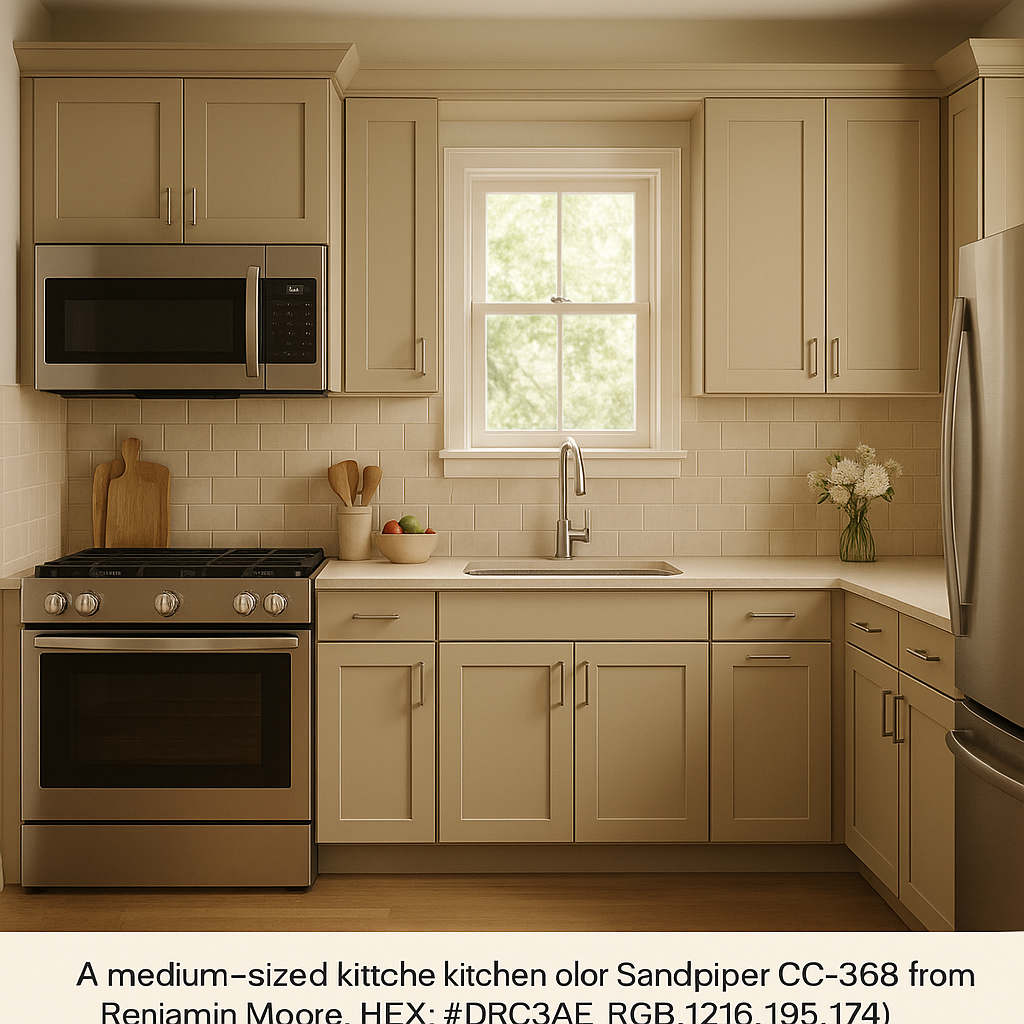 Benjamin Moore Sandpiper CC-368: A Versatile Neutral for Timeless Elegance.