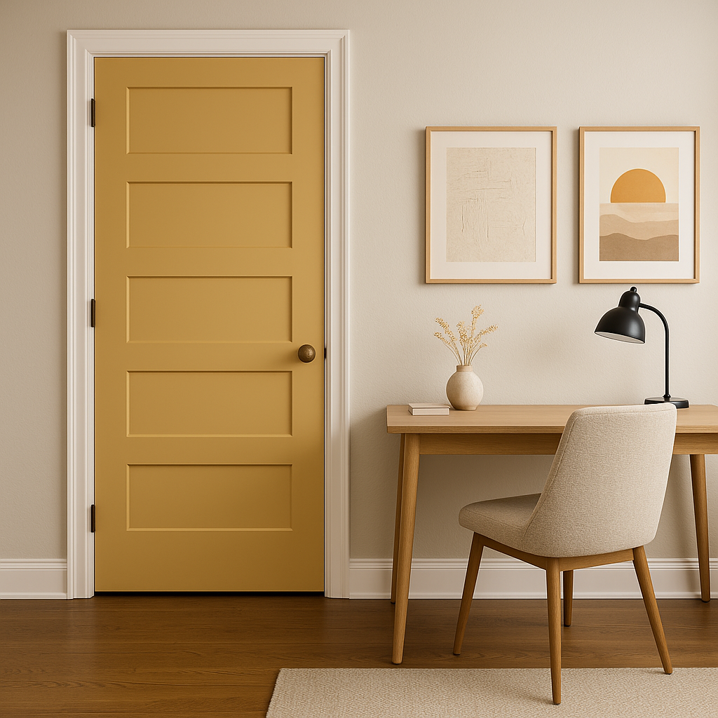 Benjamin Moore Semolina (2155-40): A Warm and Inviting Golden Hue.