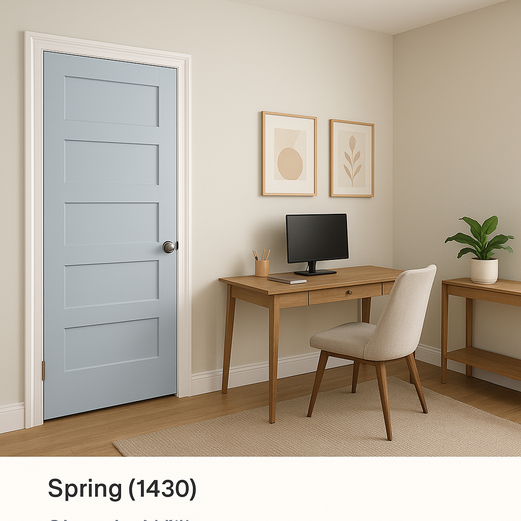 Benjamin Moore Spring (1430): A Fresh and Versatile Neutral.