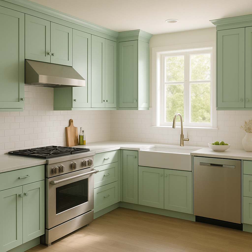 Benjamin Moore Spring (603): A Fresh and Breezy Green for Timeless Interiors.