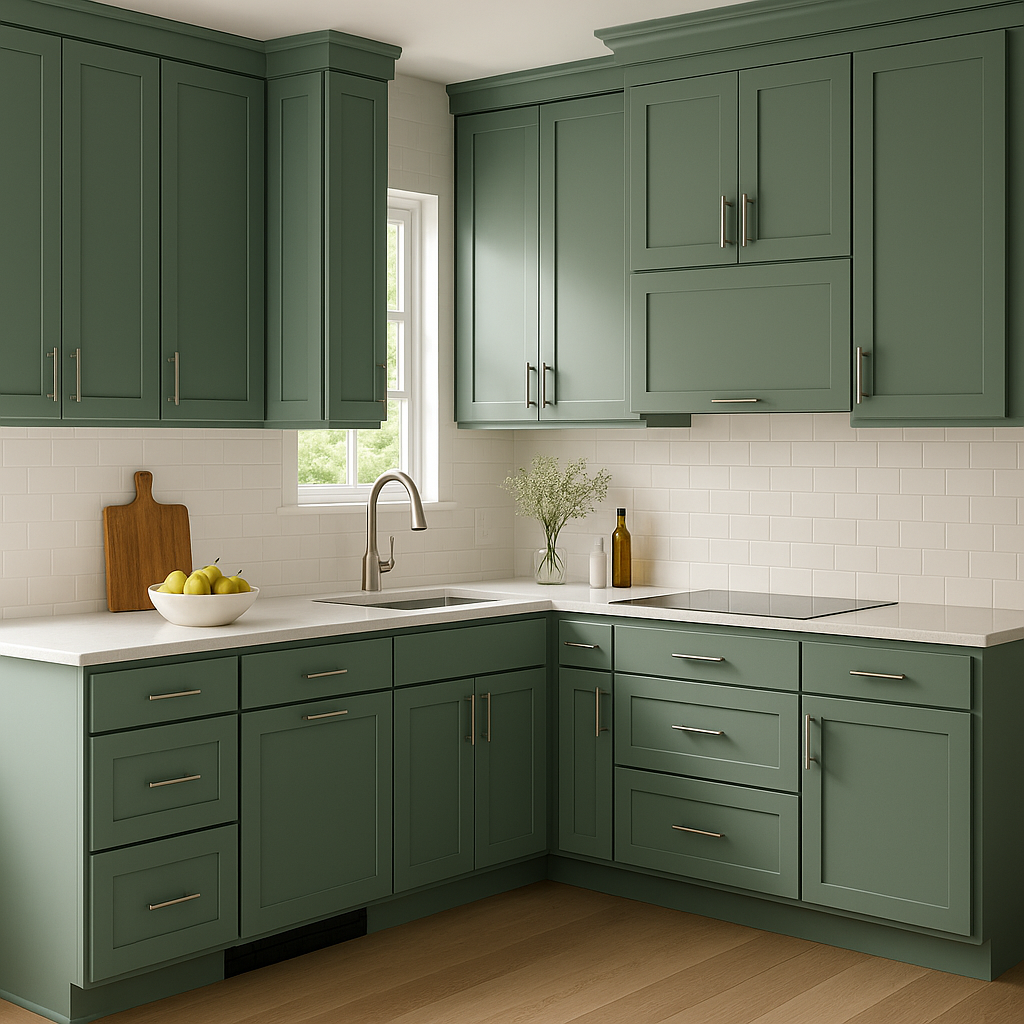 Benjamin Moore Steamed Spinach 643: A Bold, Earthy Green for Inspired Spaces.