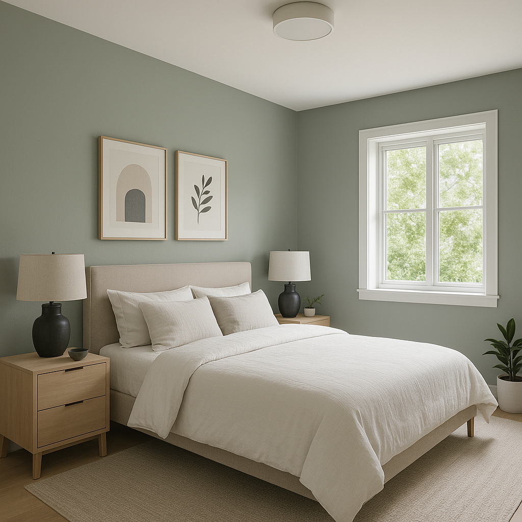 Benjamin Moore Stonybrook (1566): A Timeless Gray-Green Hue for Versatile Elegance.