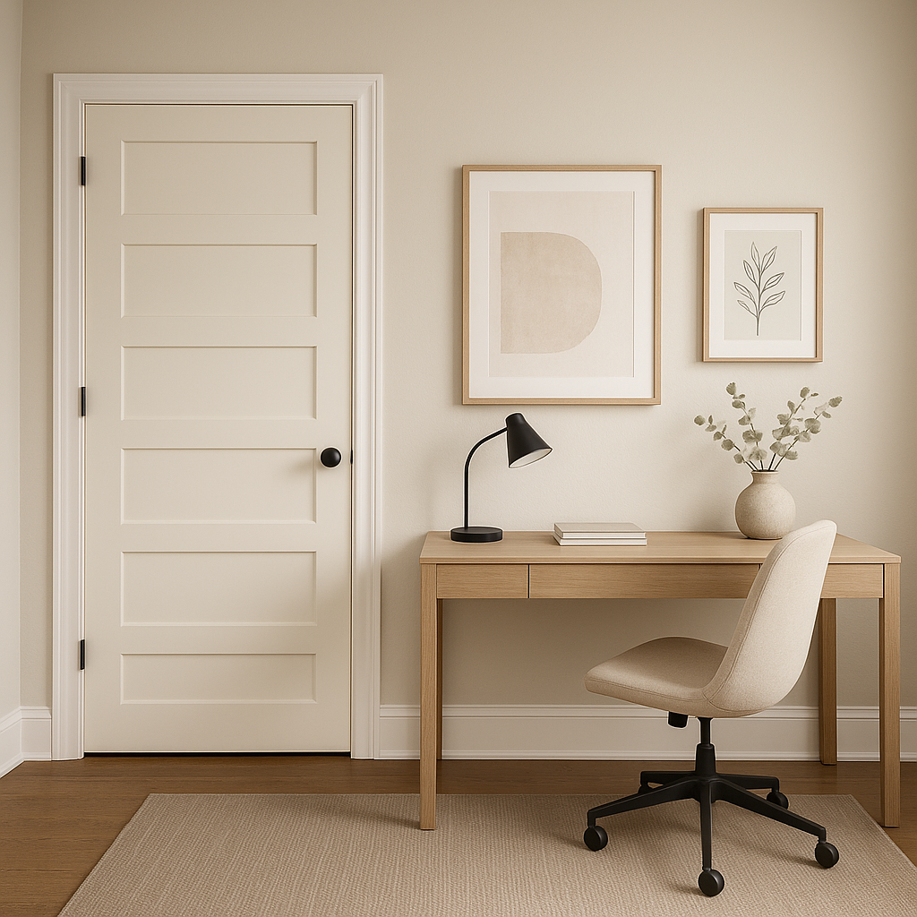 Benjamin Moore Sugar (2160-70): A Subtle Off-White with Warm Elegance.