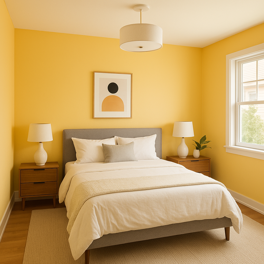 Benjamin Moore Sunny (172): A Warm, Cheerful Yellow for Inviting Spaces.