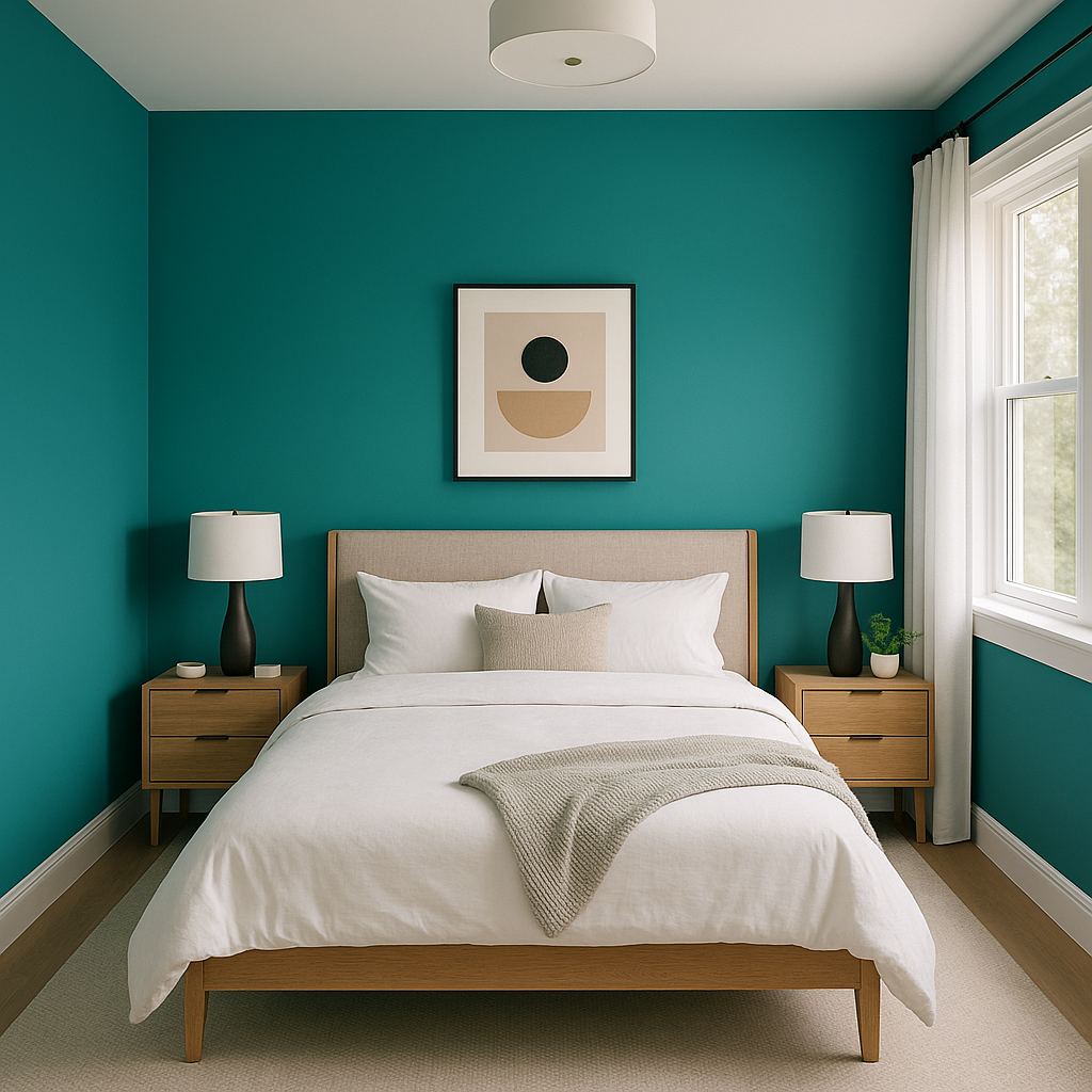 Benjamin Moore Surf (2056-30): A Vibrant Coastal Blue for Bold Interiors.