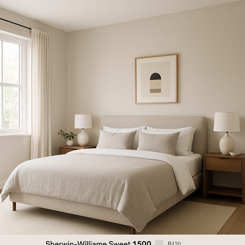 Benjamin Moore Sweet (1500): A Serene and Versatile Neutral Paint Color.