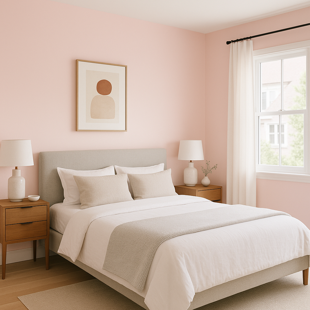 Benjamin Moore Sweet (2002-60): A Dreamy, Soft Pink Hue for Serene Interiors.