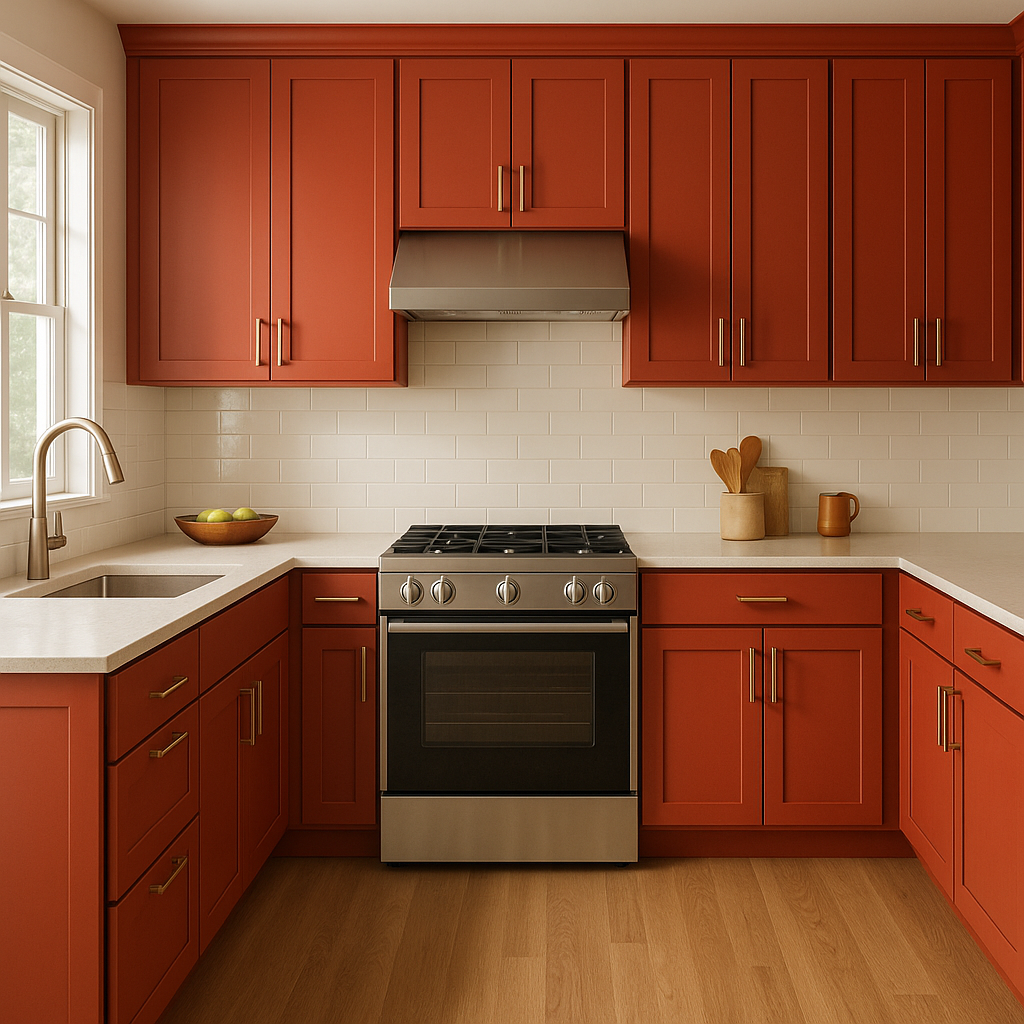 Benjamin Moore Tomato (CSP-1145): A Bold, Vibrant Red for Dynamic Spaces.