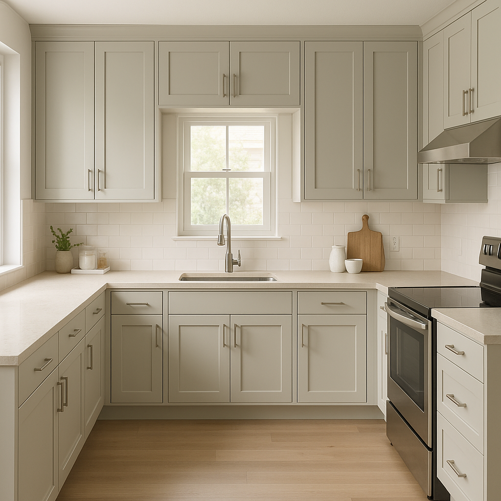 Benjamin Moore Vapor (1556): A Versatile Soft Gray with Subtle Elegance.