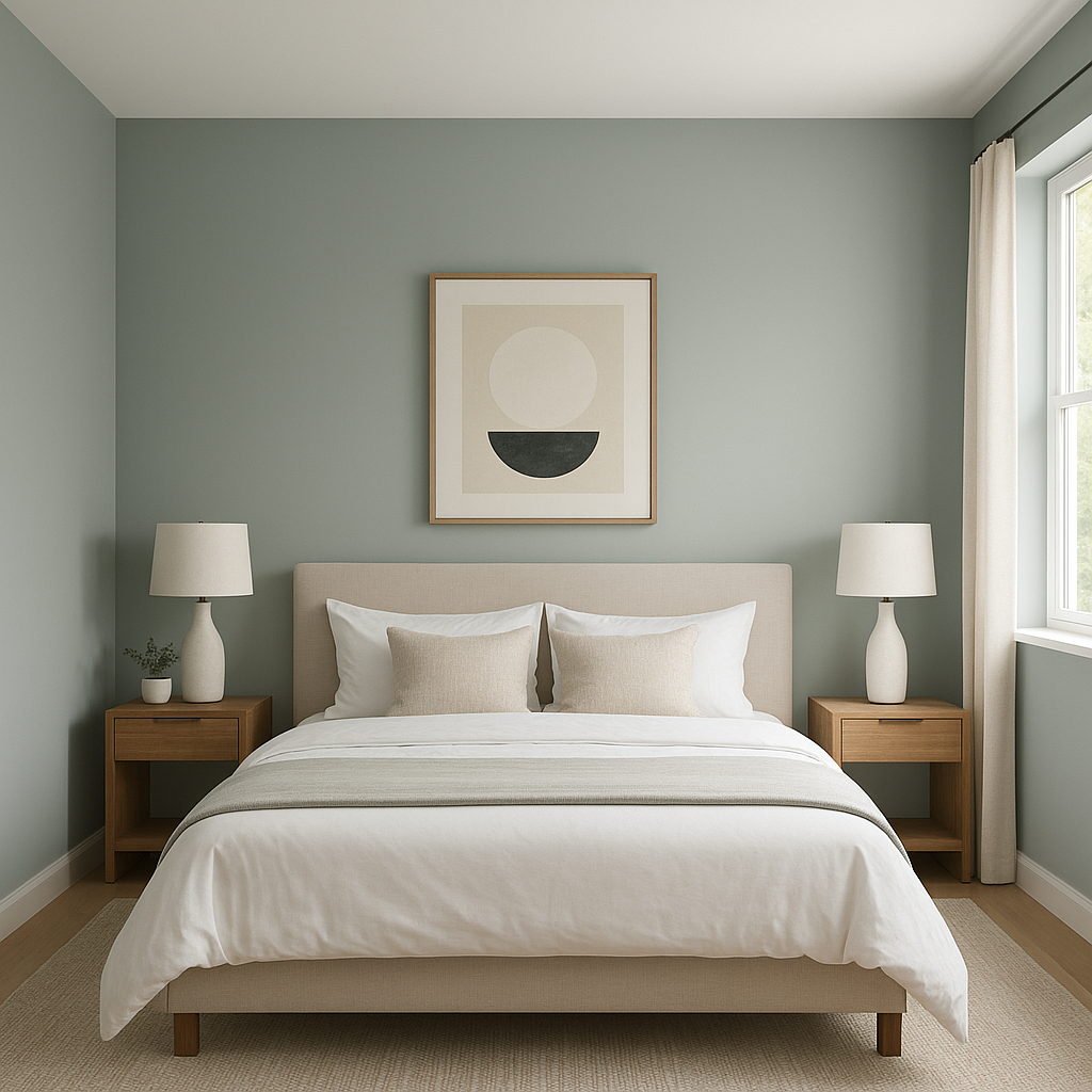 Benjamin Moore Wales (1585): A Timeless Blue-Green Hue for Elegant Spaces.