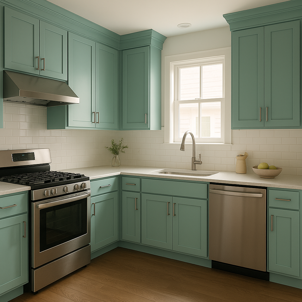 Benjamin Moore Waterfall (2050-50): A Refreshing Blue-Green Hue for Serene Spaces.