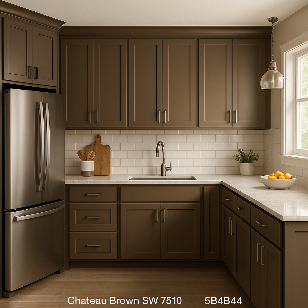 Sherwin-Williams Chateau Brown (SW 7510): A Rich, Timeless Neutral.
