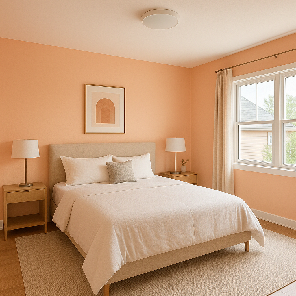Sherwin-Williams Cosmetic Peach (SW 6618): A Warm and Inviting Hue.