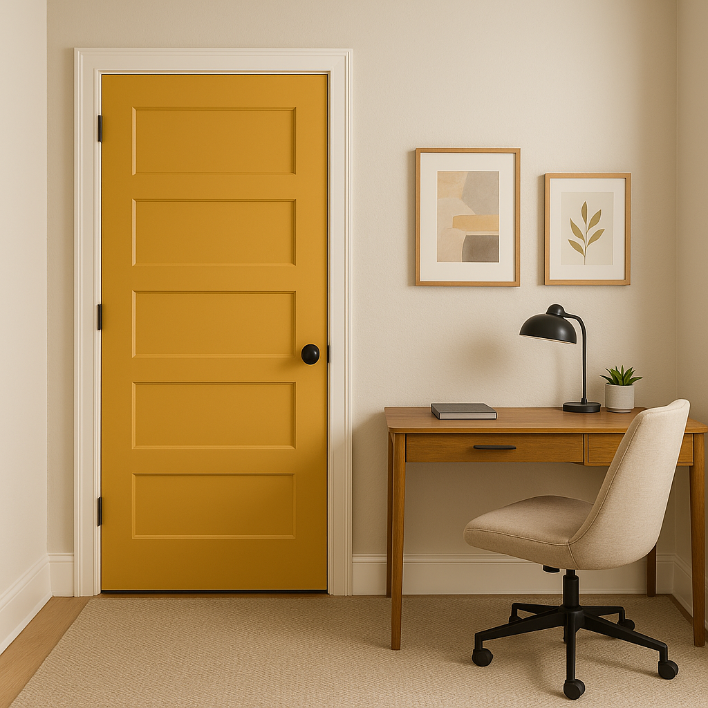 Sherwin-Williams Curry (6671): A Warm, Golden Hue for Inviting Spaces.