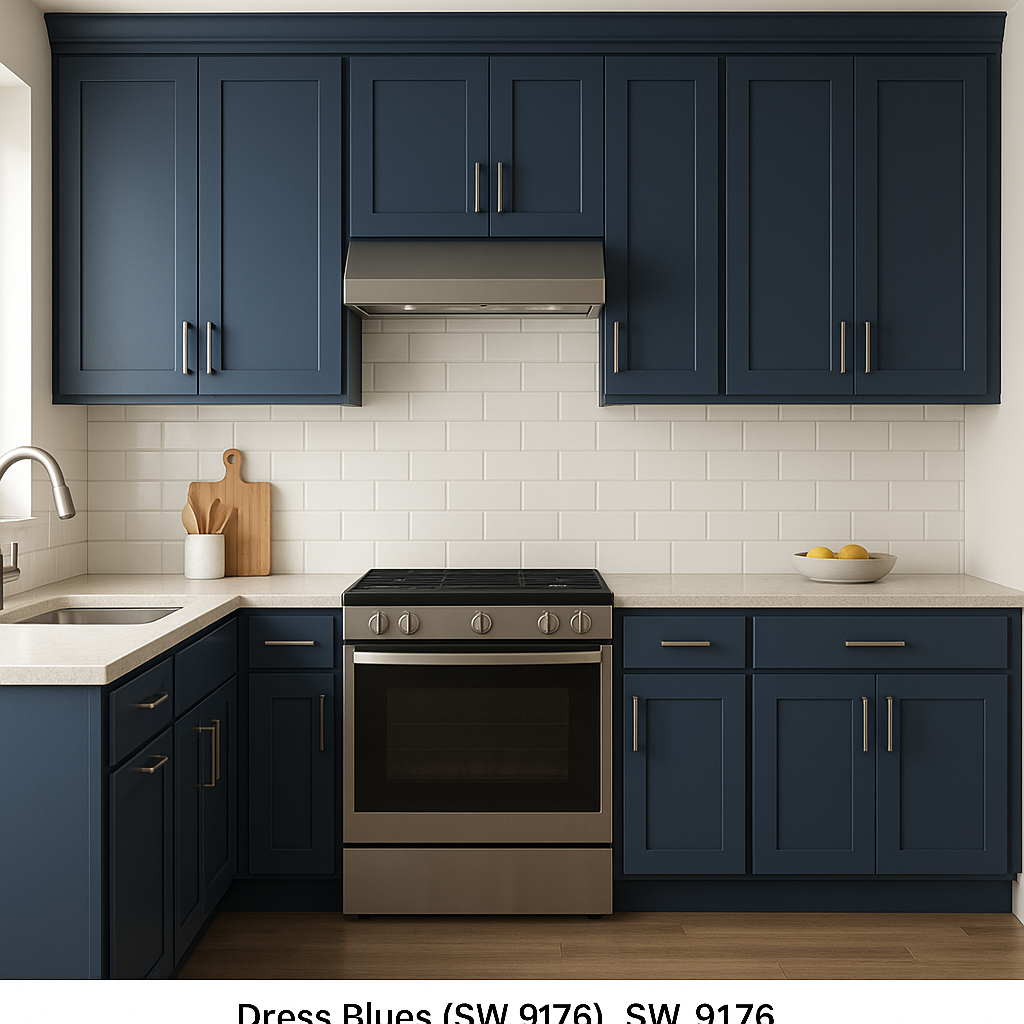 Sherwin-Williams Dress Blues (SW 9176): A Striking and Sophisticated Hue.