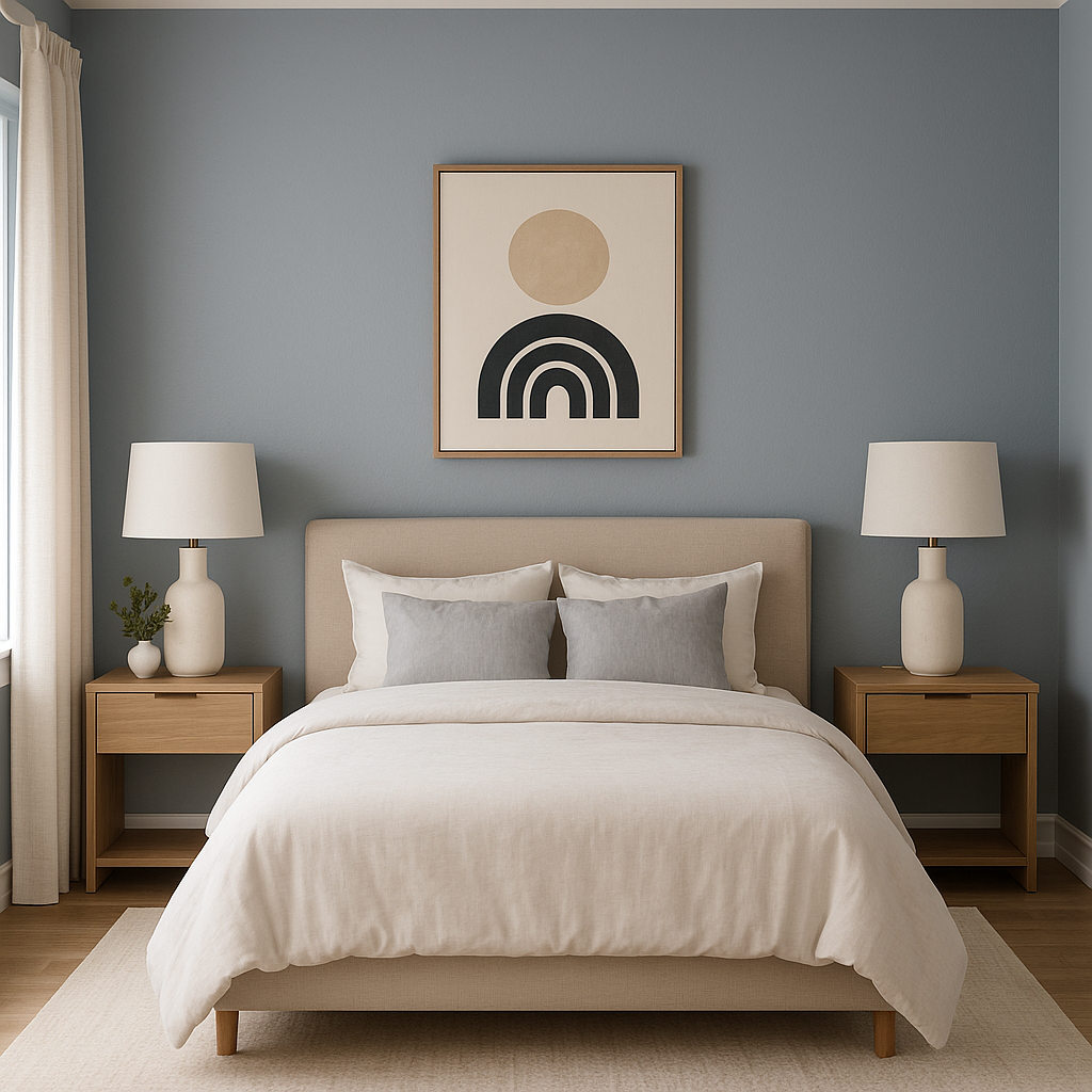Sherwin-Williams Faded Flaxflower (SW 9146): A Soothing Blue with Versatile Elegance.