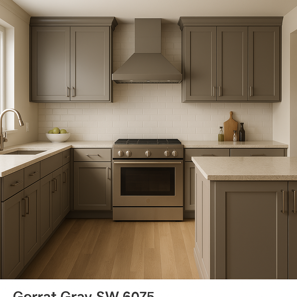 Sherwin-Williams Garret Gray (SW 6075): A Timeless Neutral with Subtle Sophistication.