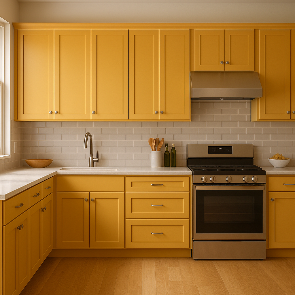 Sherwin-Williams Gold Crest (6670): A Timeless Golden Hue for Warm and Inviting Spaces.