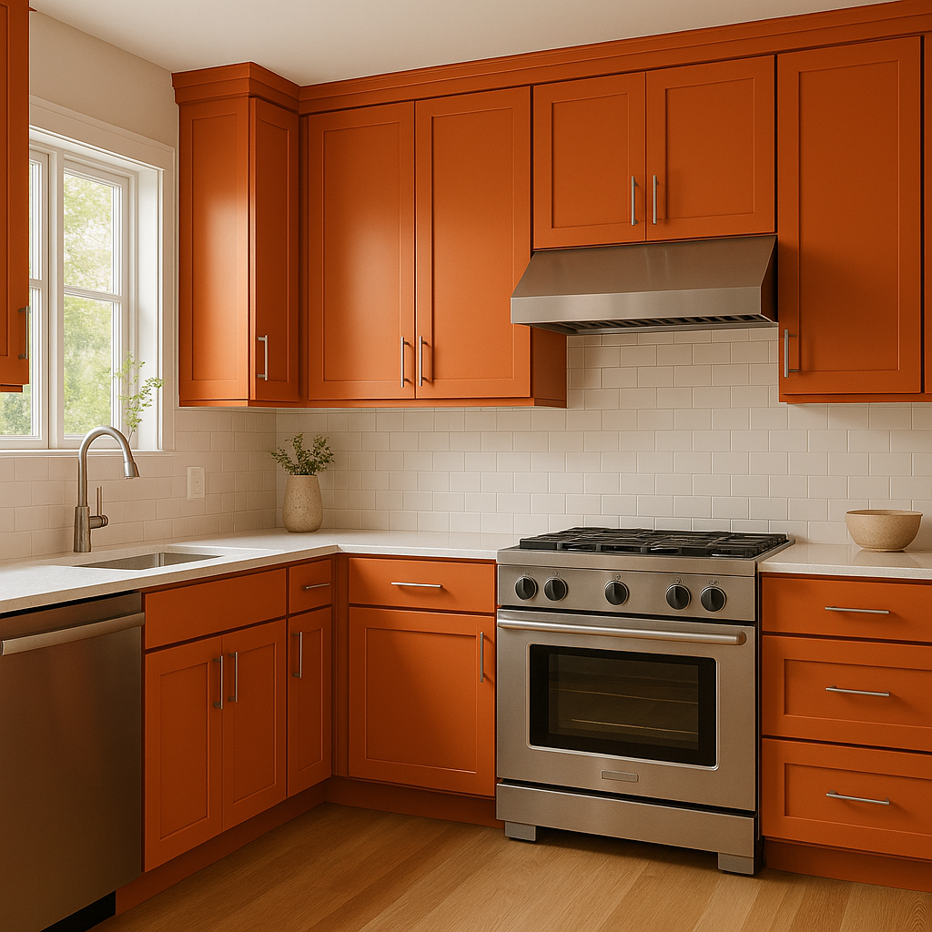 Sherwin-Williams Hearty Orange (SW 6622): A Vibrant and Energetic Hue.