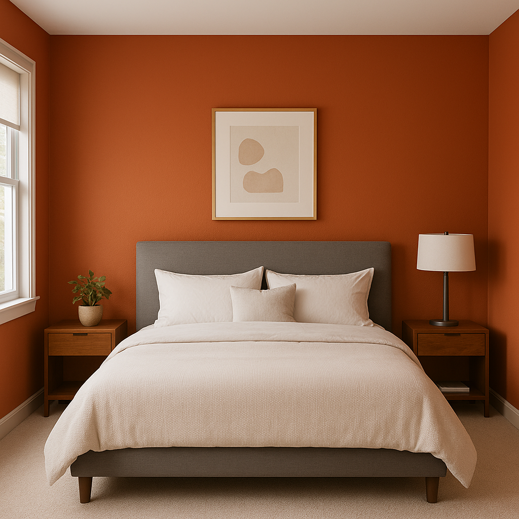 Sherwin-Williams Hearty Orange (SW 6622): A Vibrant and Energetic Hue.