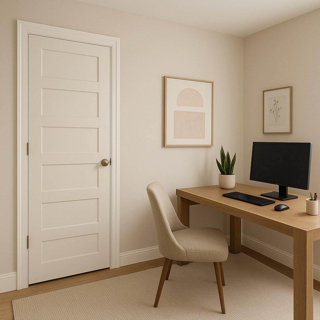Sherwin-Williams Nice White (SW 6063): A Soft, Versatile Neutral.