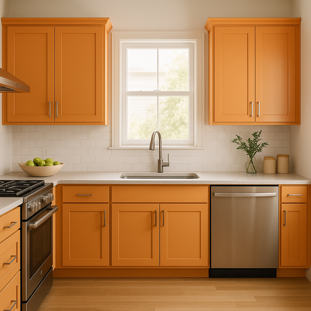 Sherwin-Williams Outgoing Orange (SW 6641): A Vibrant Burst of Energy.