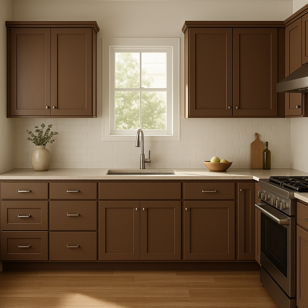 Sherwin-Williams Rookwood Medium Brown (SW 2807): A Timeless Neutral with Warm Undertones.