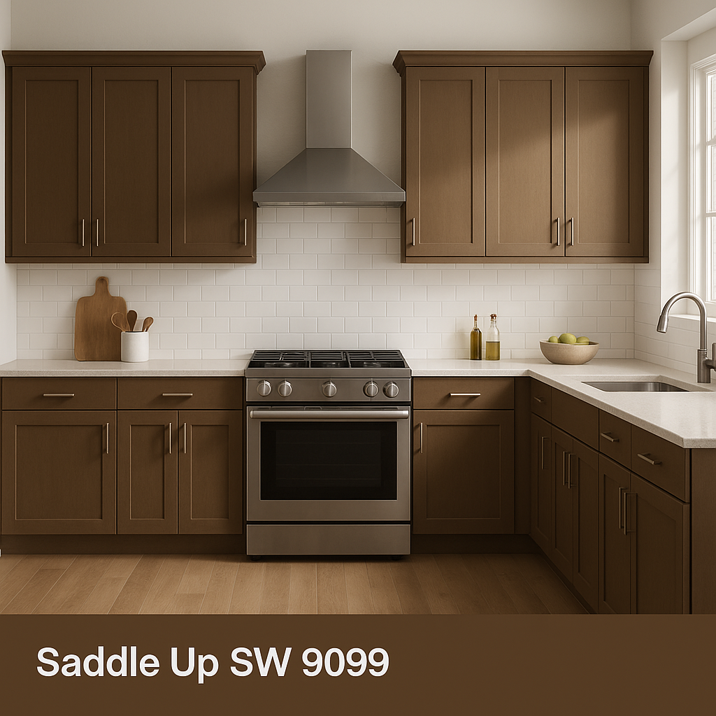 Sherwin-Williams Saddle Up (SW 9099): A Timeless and Versatile Neutral.