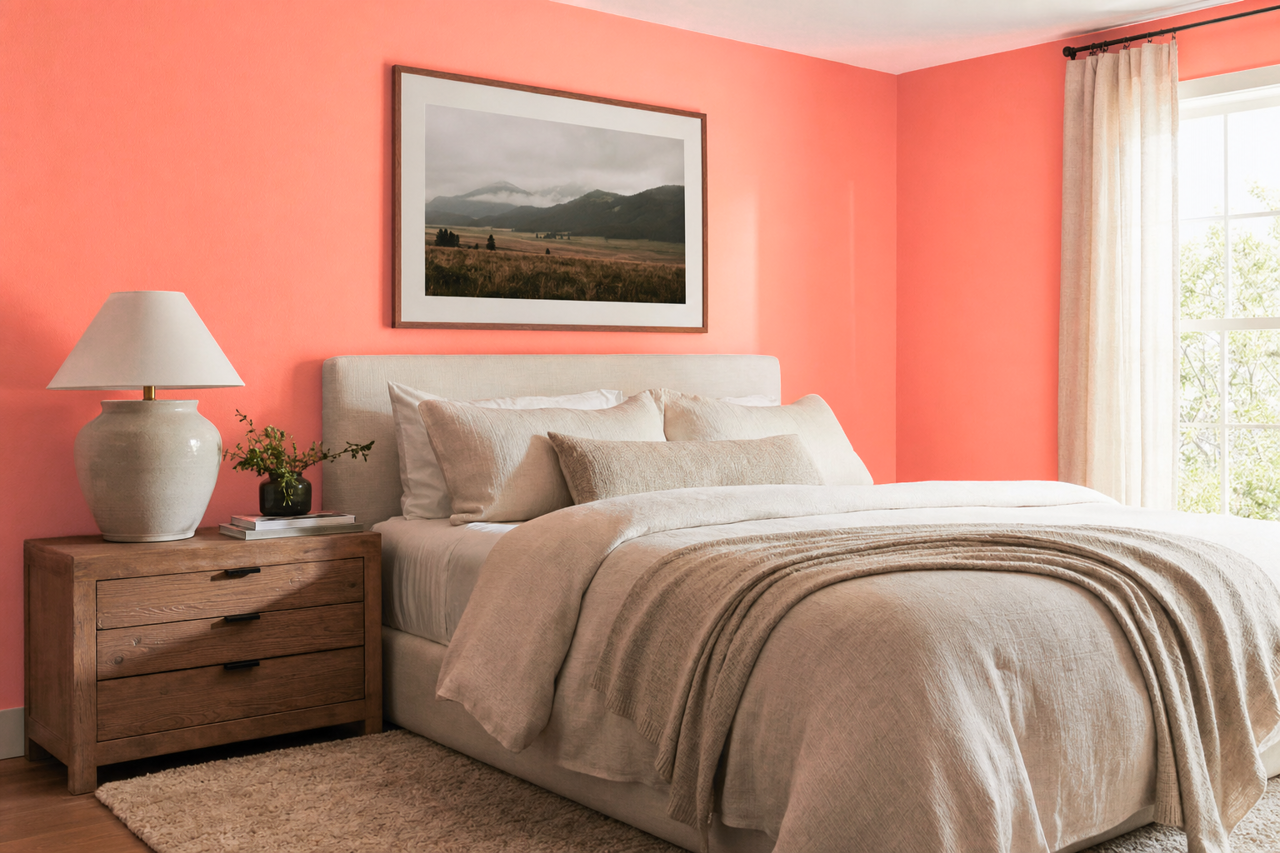 Pink Polka Dot by Benjamin Moore on interiors