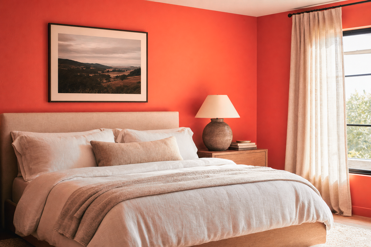 Picante by Benjamin Moore on interiors