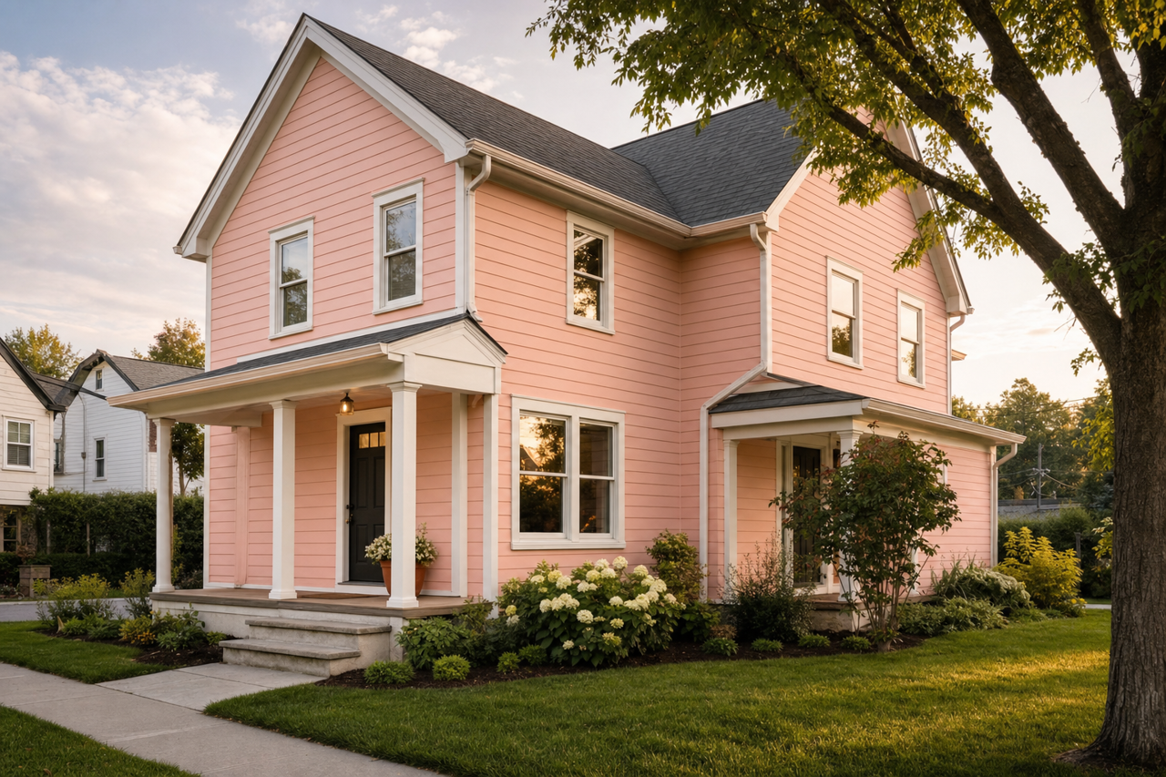 Blushing by Benjamin Moore on exterior