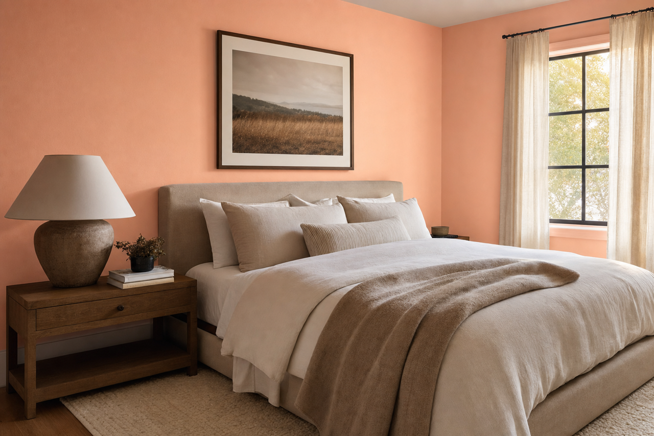Bermuda Pink by Benjamin Moore on interiors