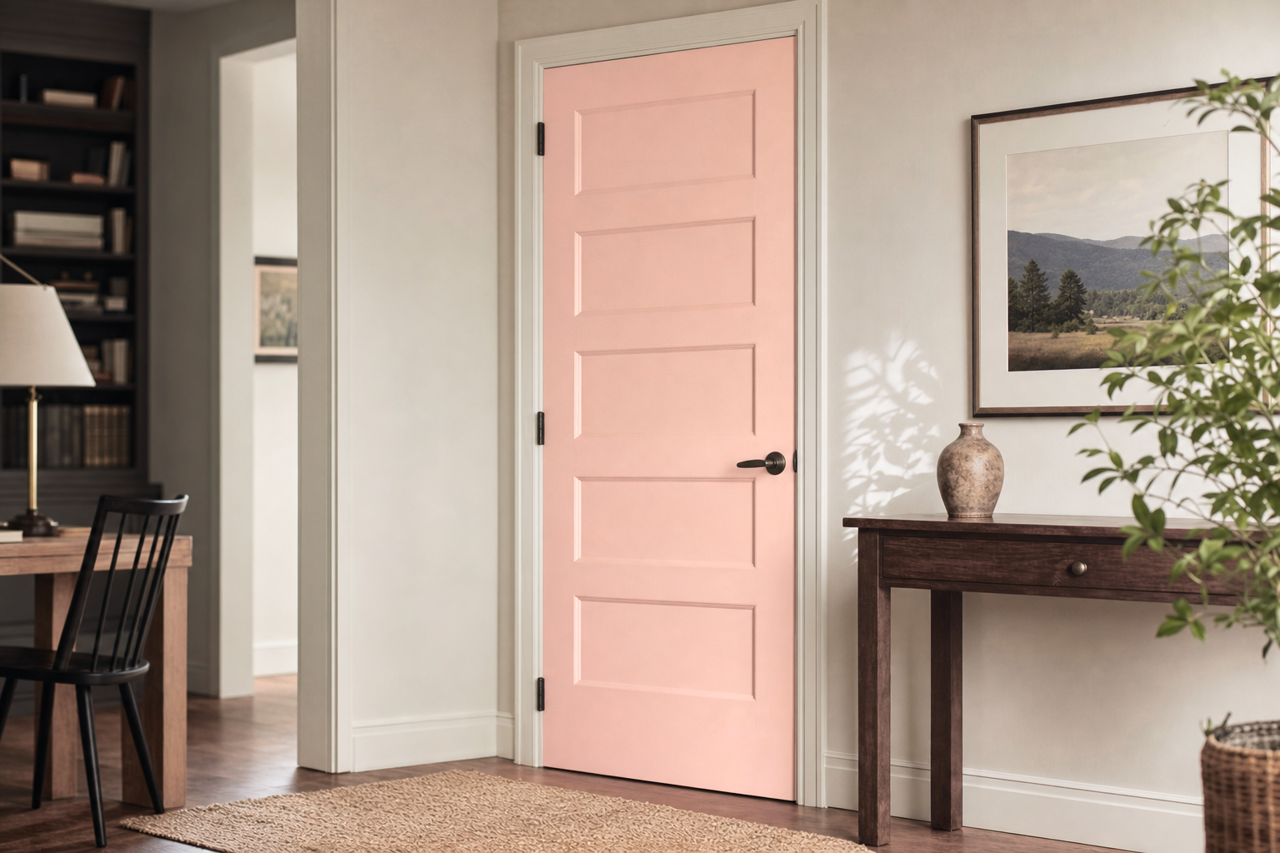 August by Benjamin Moore on interior-doors