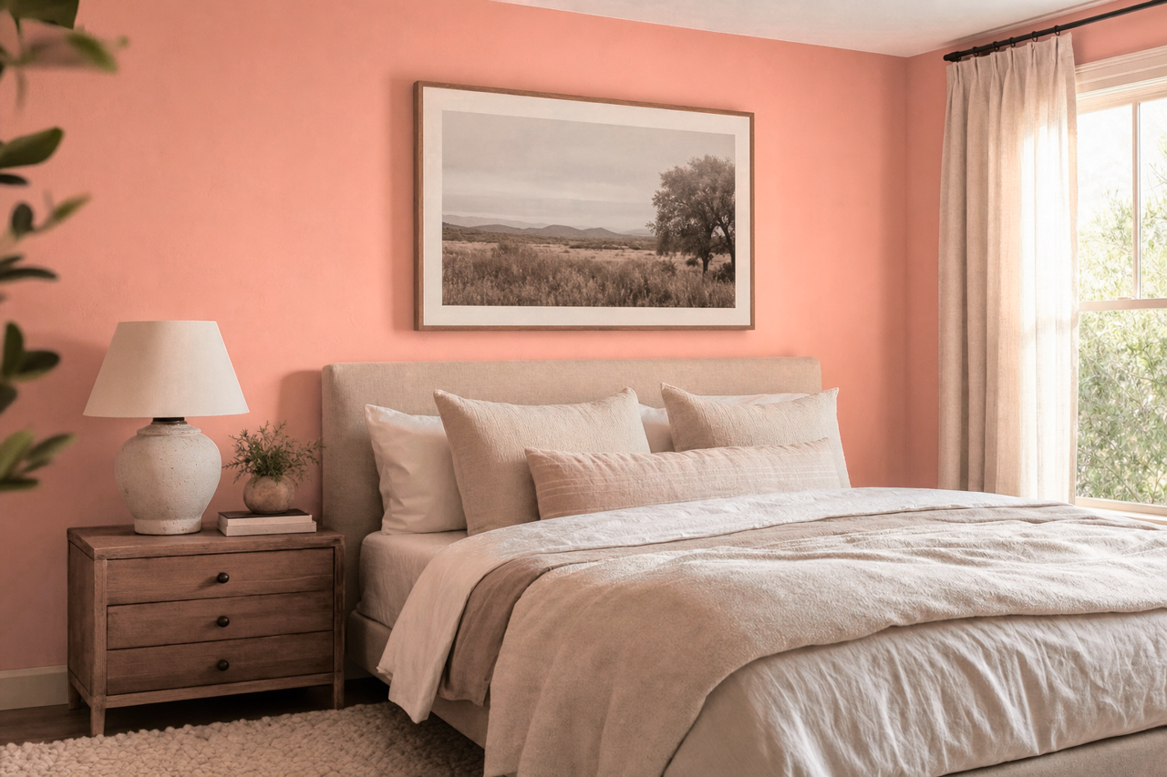 Georgia Peach by Benjamin Moore on interiors
