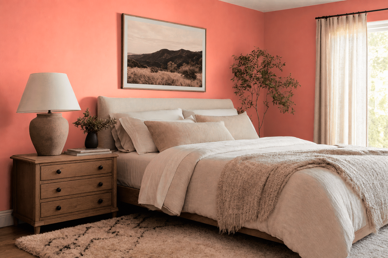 Coral Rock by Benjamin Moore on interiors