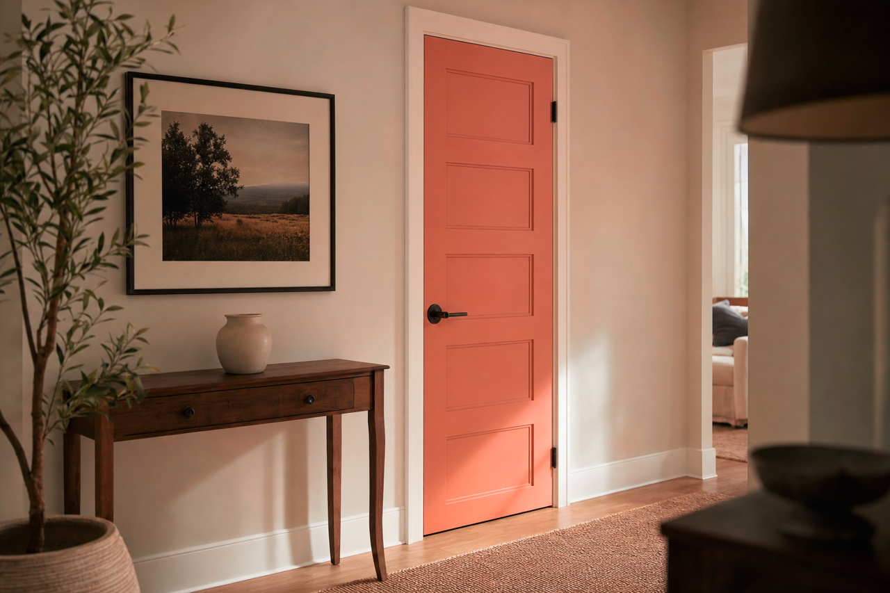 Golden by Benjamin Moore on interior-doors