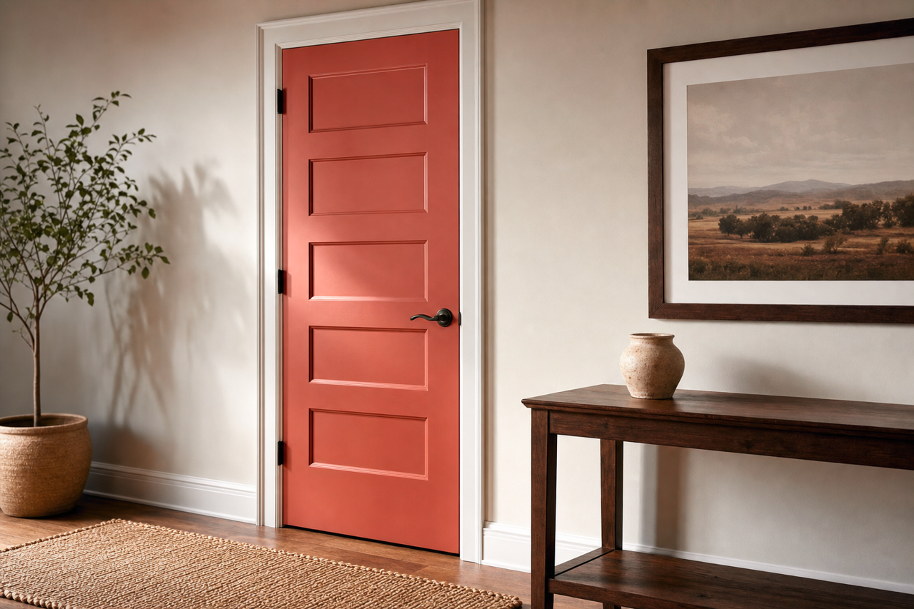 Spiced by Benjamin Moore on interior-doors
