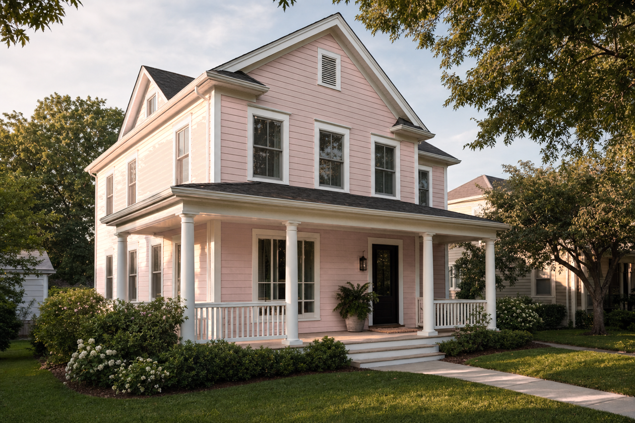 Rose Blush by Benjamin Moore on exterior