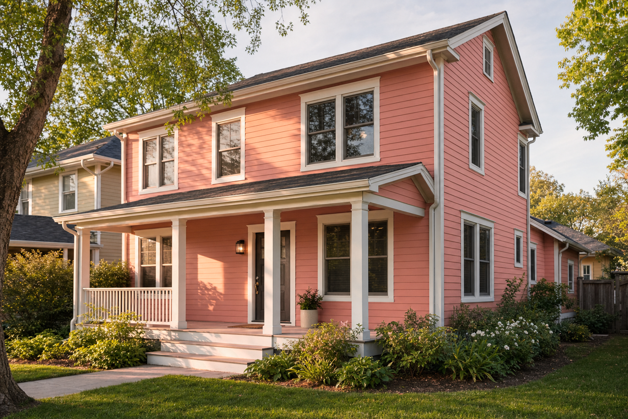Peaches by Benjamin Moore on exterior
