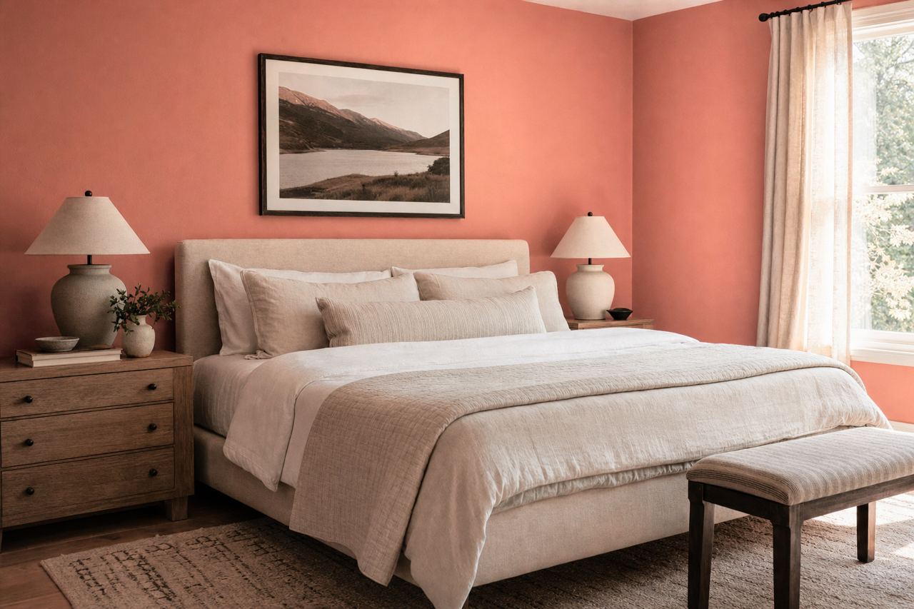 Peaches by Benjamin Moore on interiors