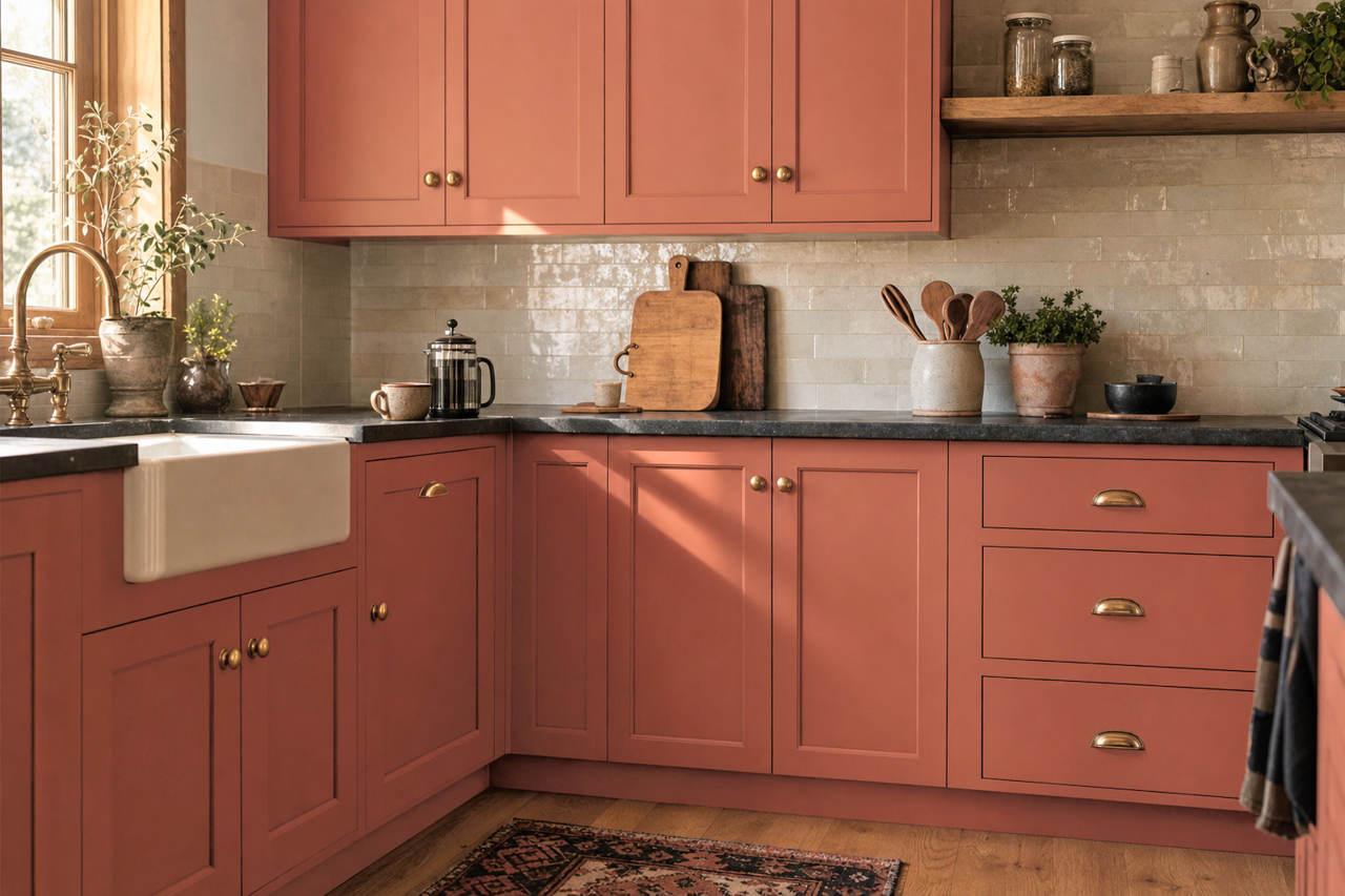 Spoonful by Benjamin Moore on cabinets