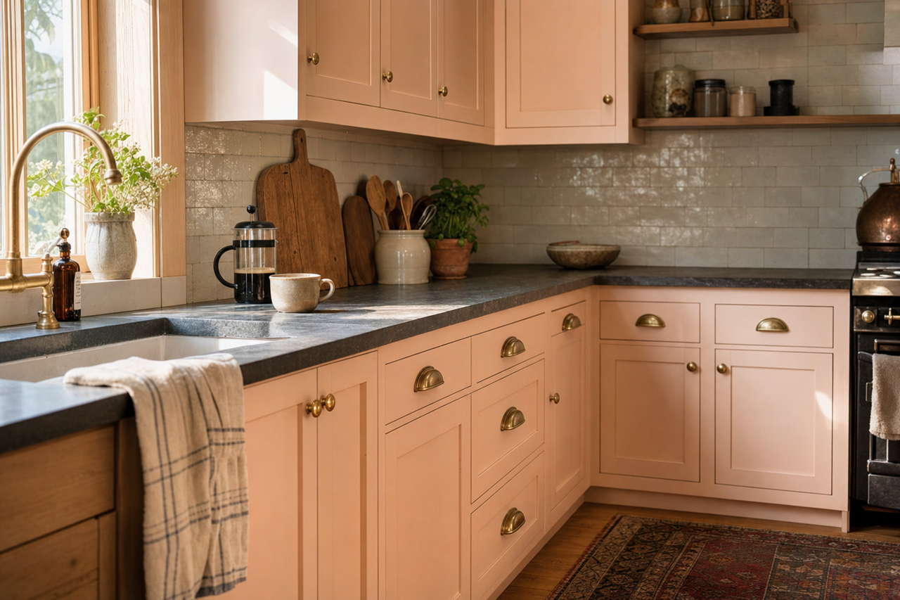 East by Benjamin Moore on cabinets