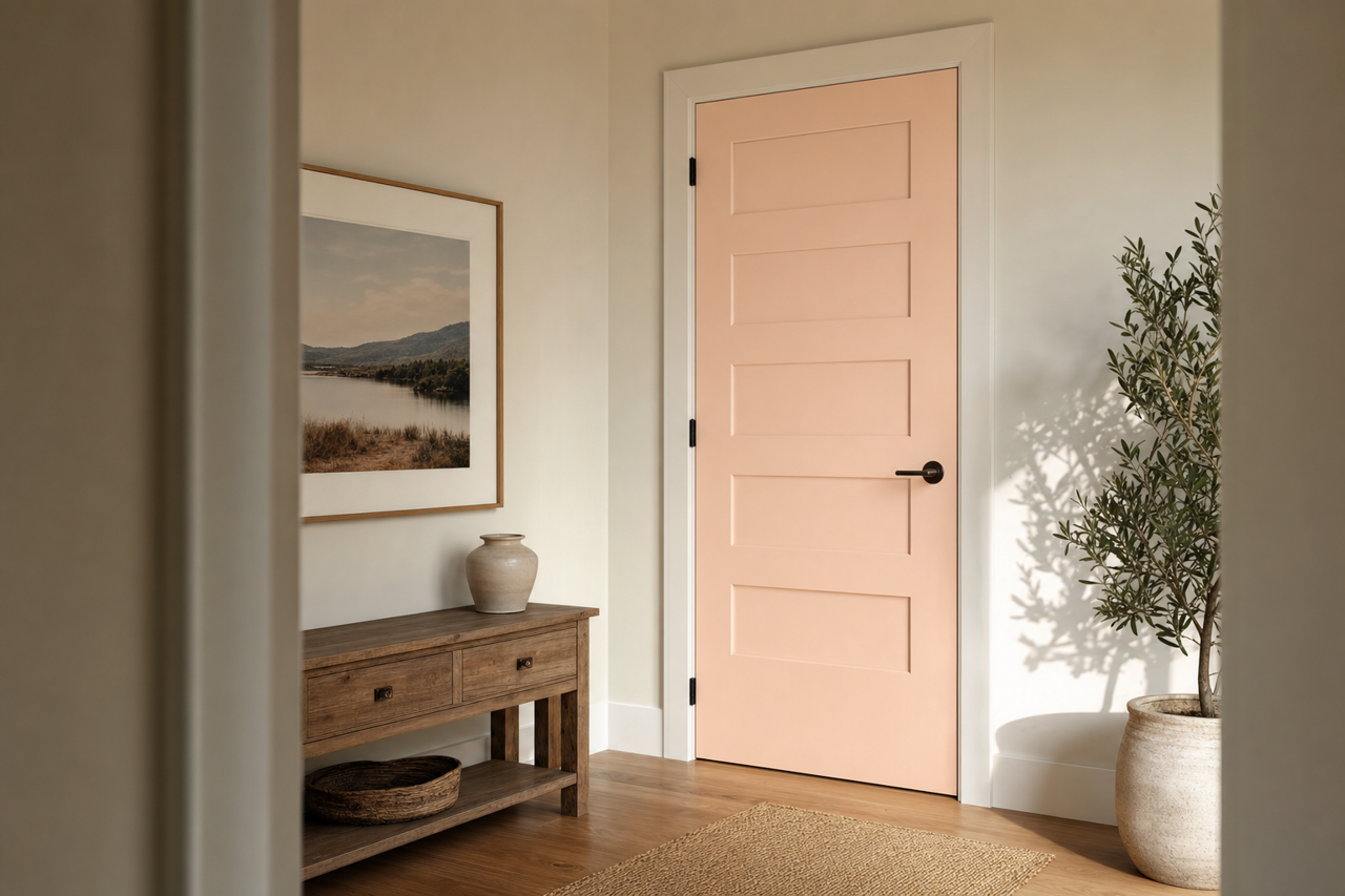 East by Benjamin Moore on interior-doors