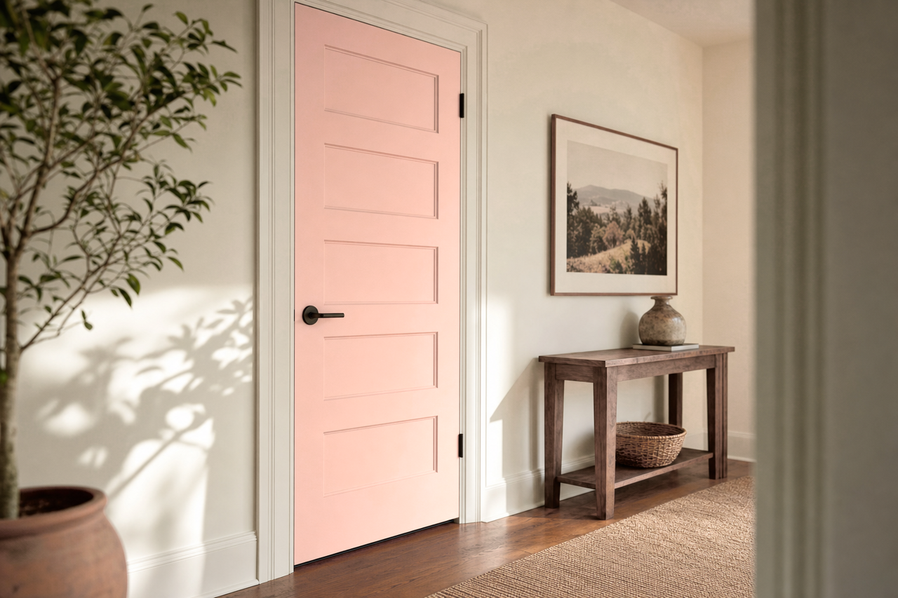Frosted by Benjamin Moore on interior-doors