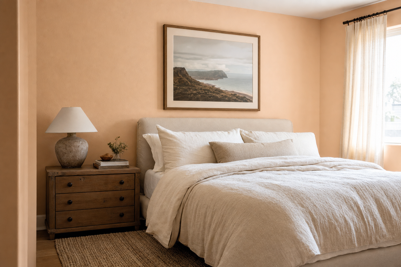 Pink Moire by Benjamin Moore on interiors