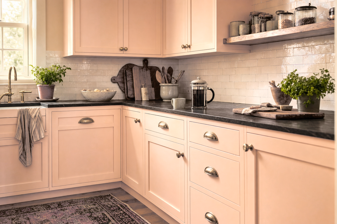 Precocious by Benjamin Moore on cabinets