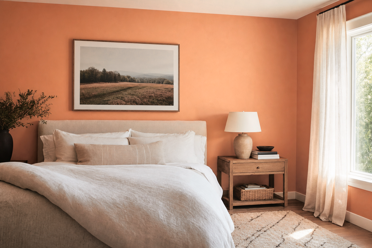 Pumpkin by Benjamin Moore on interiors