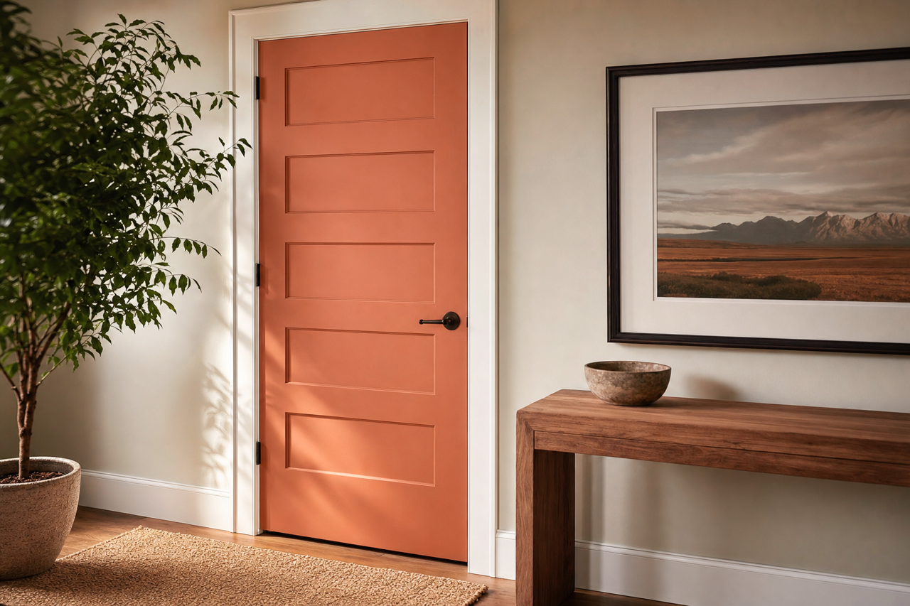 Montana Agate by Benjamin Moore on interior-doors